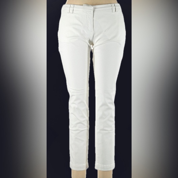Eleventy Pants - Eleventy White Casual Cotton Skinny Leg Pants NWOT 31